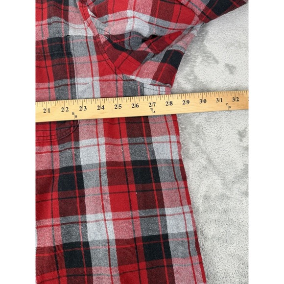 Duluth Trading Long Sleeve Flannel Shirt Men's Size 3XLT Red - Picture 6 of 8